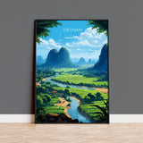 Vietnam Print, Travel Poster of Vietnam, Asia, Vietnam Art, Vietnam Gift, Wall Art Print NQ Media Designs