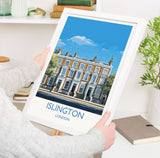 Islington Travel Poster, Travel Print of Islington, London Poster, Islington Gift, Islington Art, London Art UK Travel Gift NQ Media Designs
