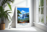 Angel Falls Print, Travel Poster of Angel Falls, Venezuela Art, Angel Falls Art Gift, South America Gift, Travel Gift NQ Media Designs