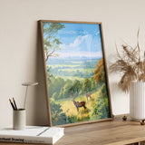 Richmond Park Travel Poster, Travel Print of Richmond Park, Surrey, London, England, London Art, London Gift, Wall Art Print NQ Media Designs