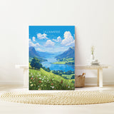 Ullswater Travel Print, Ullswater Travel Poster, England, Cumbria Art, Ullswater Gift, Wall Art Print NQ Media Designs