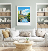 Manchester Travel Print, Travel Poster of Manchester, Lancashire, Manchester Gift, Manchester Art, Lancashire Poster NQ Media Designs