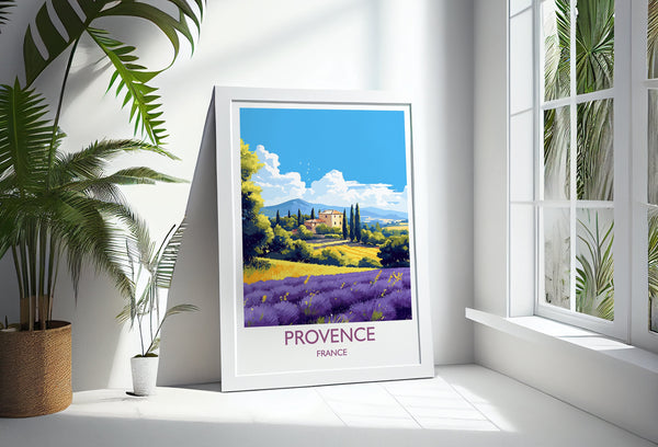 Provence Print, Travel Poster of Provence, France, Provence Gift, France Wall Art, Travel Gift