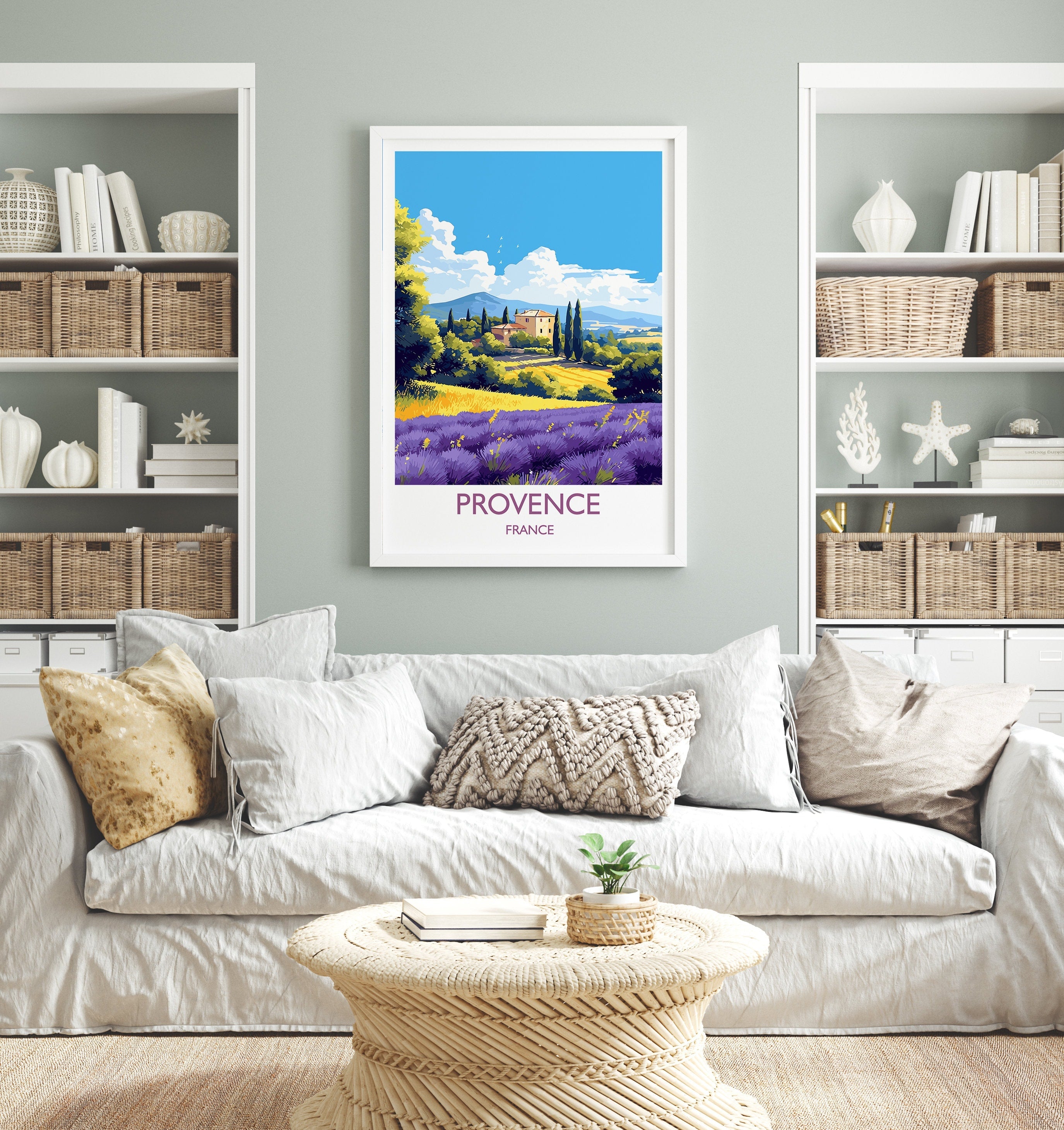 Provence Print, Travel Poster of Provence, France, Provence Gift, France Wall Art, Travel Gift NQ Media Designs