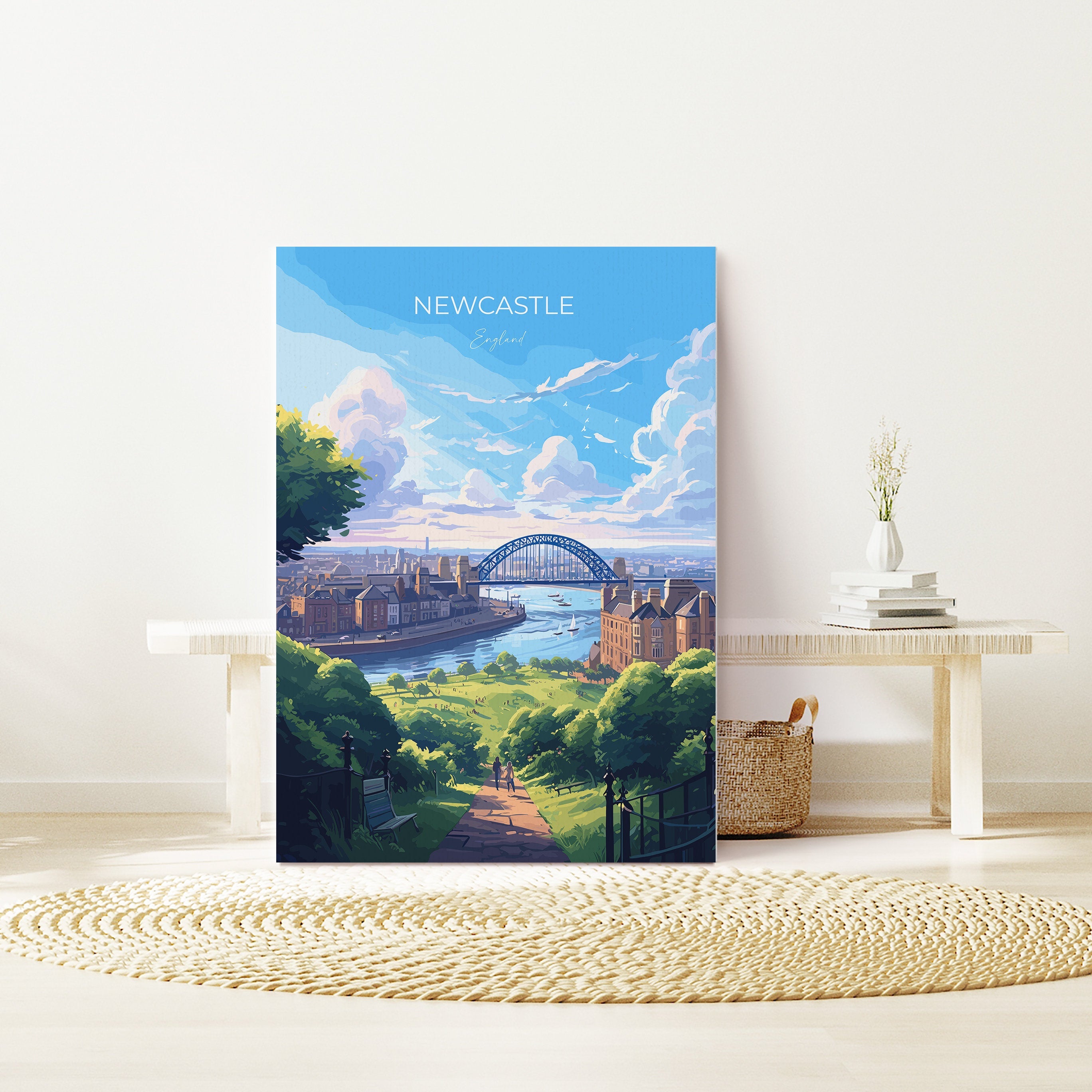Newcastle Travel Poster, Travel Print of Newcastle , Tyne and Wear, Newcastle Gift, Newcastle Art, Tyne and Wear Poster NQ Media Designs