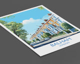 Balham Travel Poster, Travel Print of Balham, London Poster, Balham Gift, Balham Art, London Art UK Travel Gift NQ Media Designs