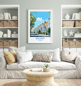 Balham Travel Poster, Travel Print of Balham, London Poster, Balham Gift, Balham Art, London Art UK Travel Gift NQ Media Designs