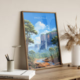 Angel Falls Print, Travel Poster of Angel Falls, Venezuela Art, Angel Falls Art Gift, South America Gift, Travel Gift NQ Media Designs