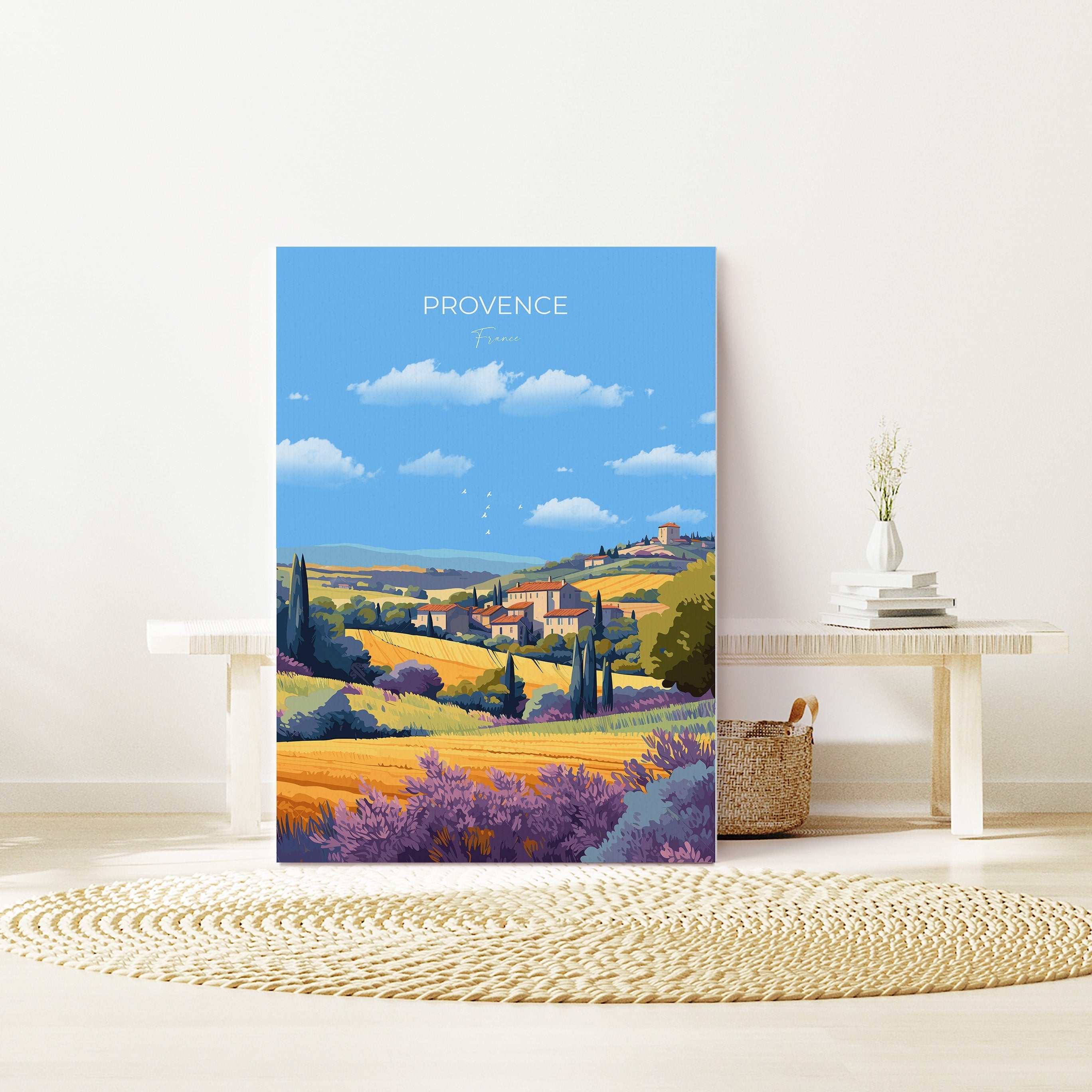 Provence Print, Travel Poster of Provence, France, Provence Gift, France Wall Art, Travel Gift NQ Media Designs