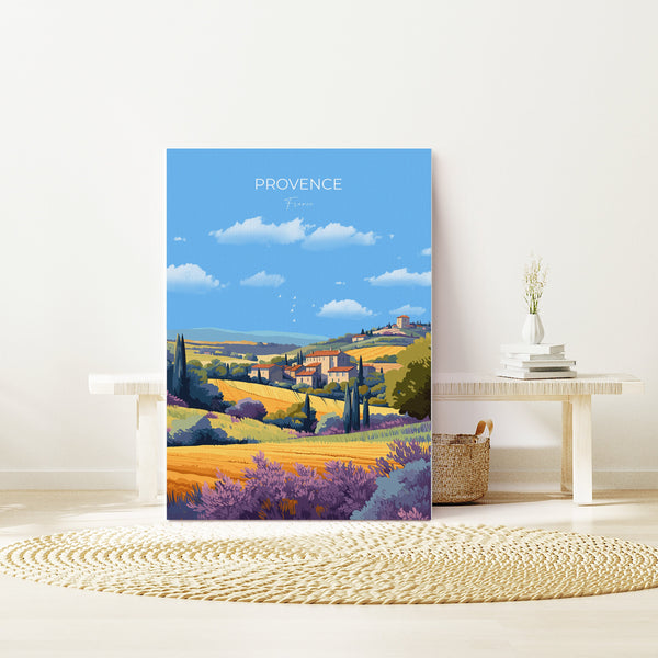 Provence Print, Travel Poster of Provence, France, Provence Gift, France Wall Art, Travel Gift