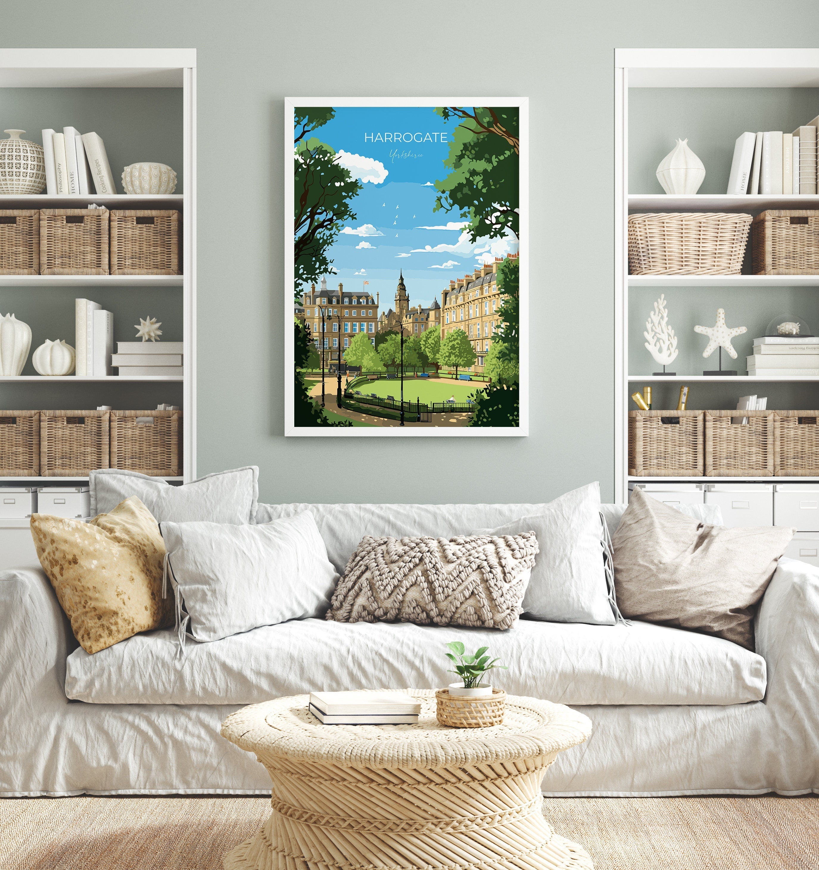 Harrogate Travel Poster, Travel Print of Harrogate, Harrogate, Harrogate Gift, Yorkshire Art, NQ Media Designs