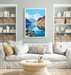 Wastwater Travel Print, Wastwater Travel Poster, England, Cumbria Art, Wastwater Gift, Lake District, Wall Art Print