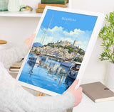 Bodrum Travel Poster, Travel Print of Bodrum, Turkey Poster, Bodrum Gift, Bodrum Art, Turkey Art NQ Media Designs
