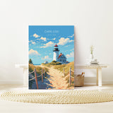 Cape Cod Poster, Travel Print of Cape Cod, Massachusetts, USA, Cape Cod Gift, Cape Cod Art, Travel Gift NQ Media Designs