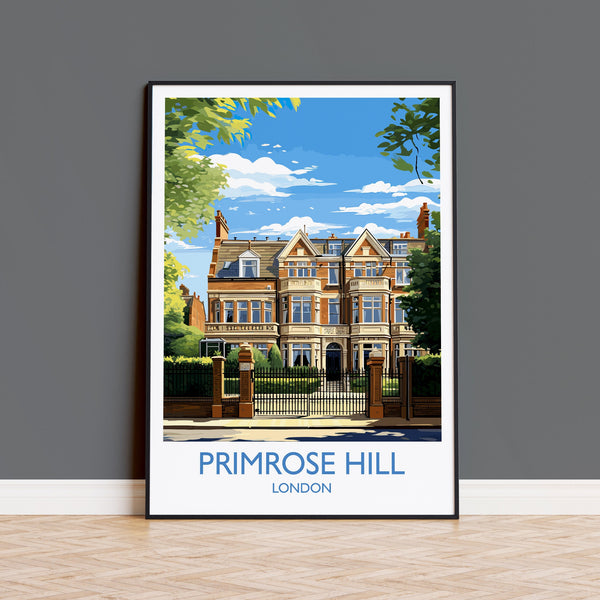 Primrose Hill Travel Print, Travel Poster of Primrose Hill , London Poster, Primrose HillGift, Primrose HillArt, London Art