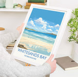 Whitesands Bay Travel Print, Travel Poster of Whitesands Bay, St Davids, Pembrokeshire Art, Whitesands Bay Gift, Wales Gift NQ Media Designs