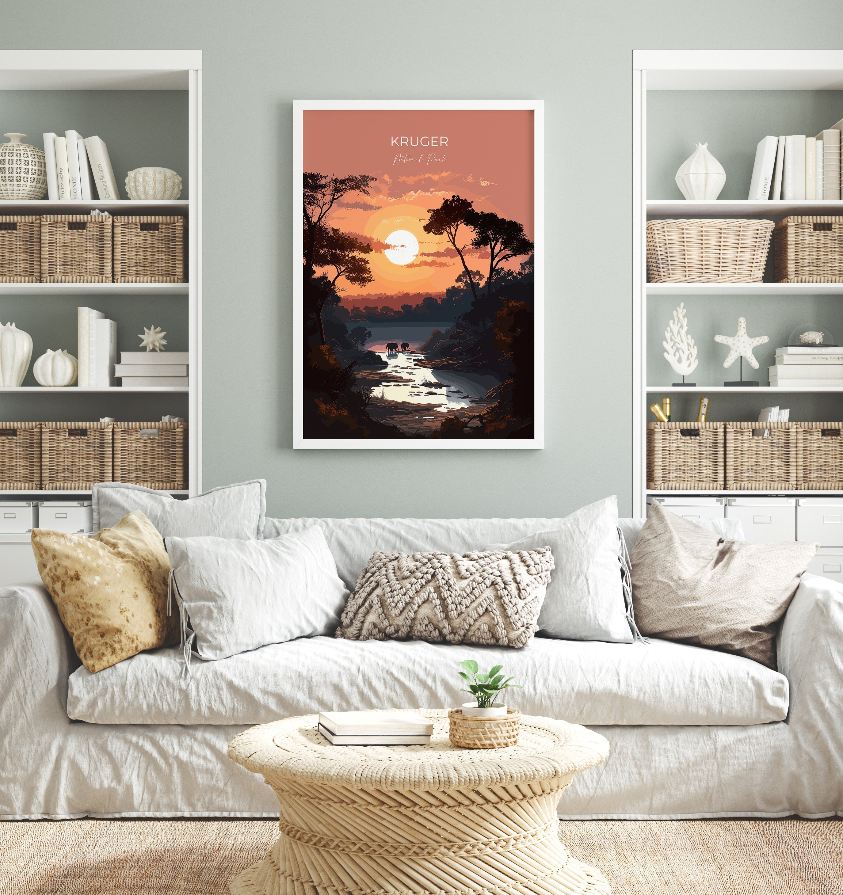 Kruger Travel Print, Travel Poster of Kruger, National Park, Kruger Gift, SouthAfrica Art, Wall Art Print NQ Media Designs