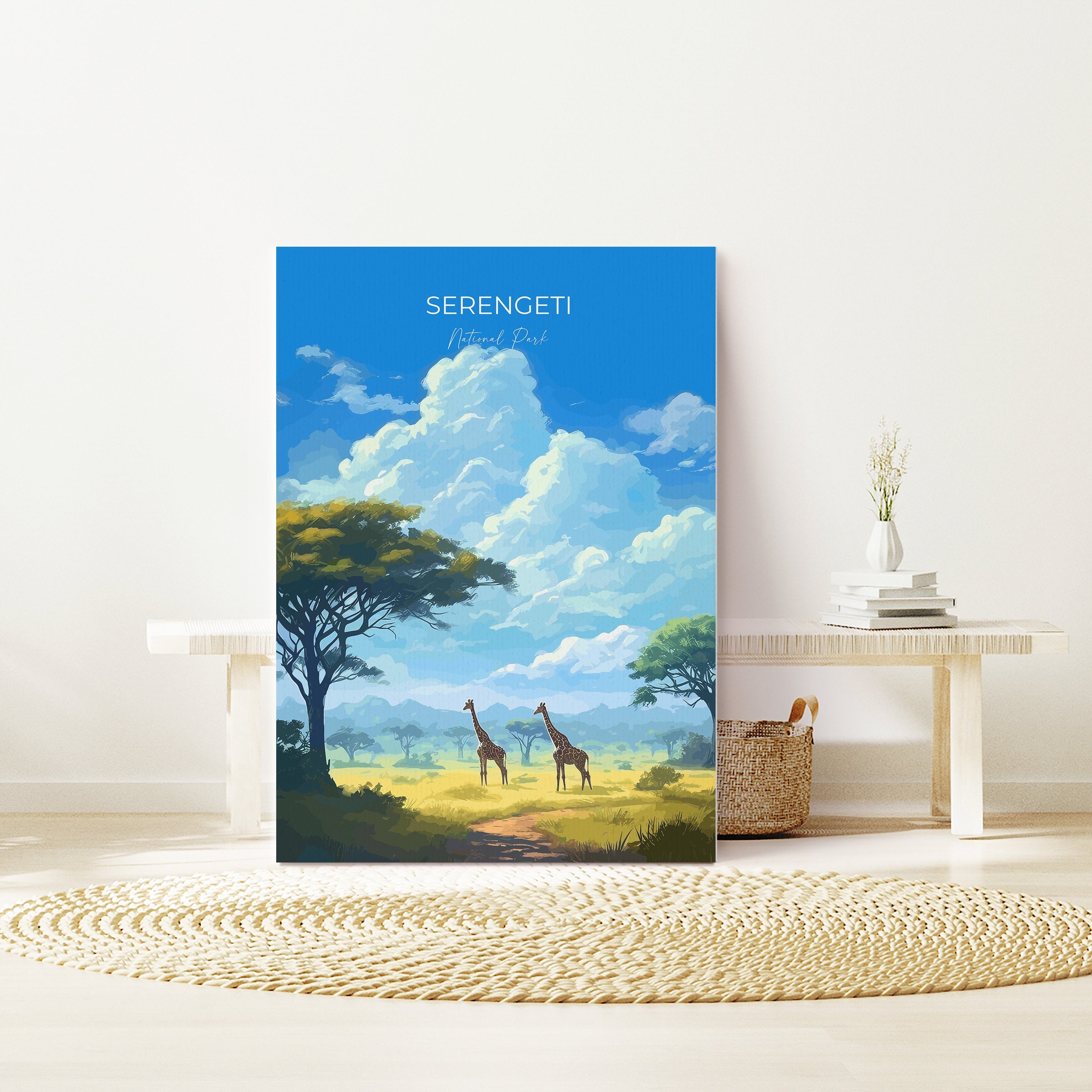 Serengeti Travel Print, Travel Poster of Serengeti, National Park, Serengeti Gift, Tanzania Art, Travel Gift NQ Media Designs