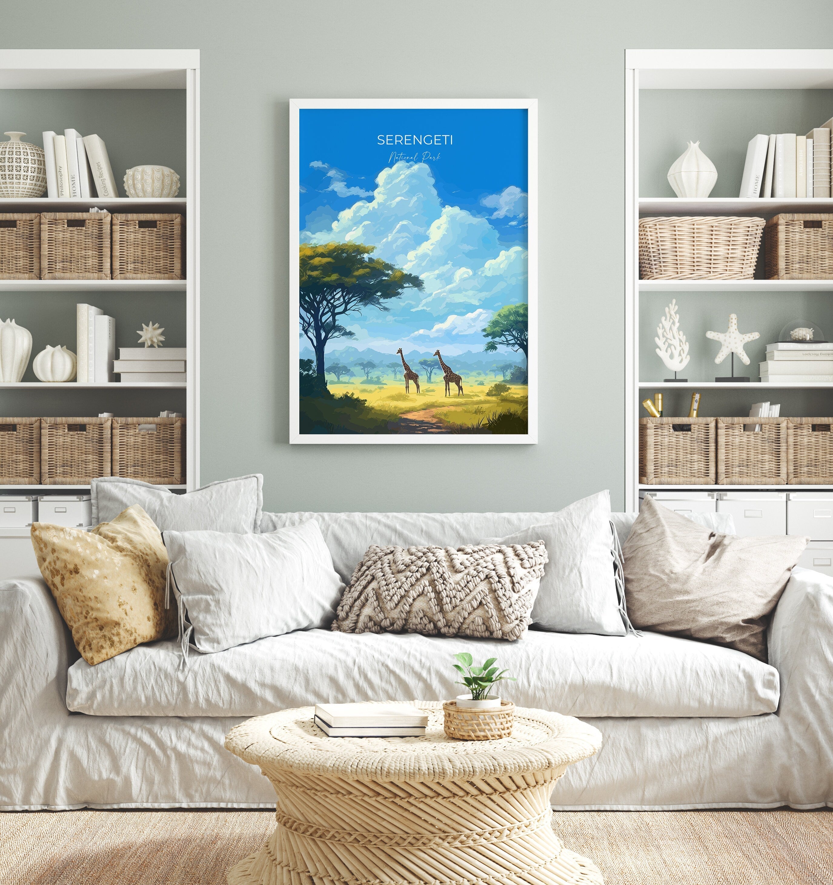 Serengeti Travel Print, Travel Poster of Serengeti, National Park, Serengeti Gift, Tanzania Art, Travel Gift NQ Media Designs