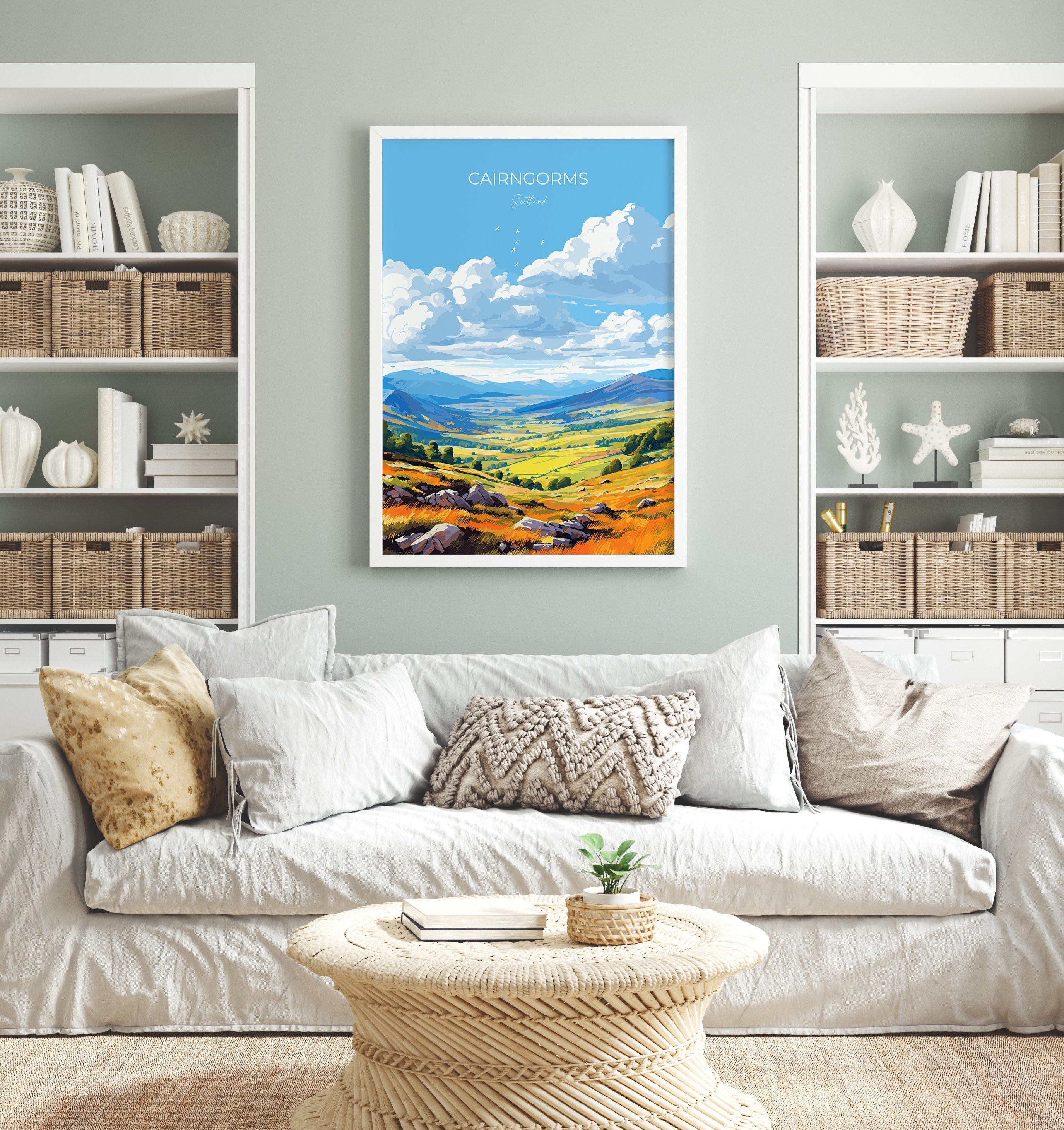 Cairngorms Travel Poster, Travel Print of Cairngorms , Scotland Gift, Cairngorms Art Gift, Scottish Highlands NQ Media Designs