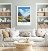 Glencoe Travel Print, Travel Poster of Glencoe, Highlands Gift, Scotland, Highlands Art, Glencoe Gift, Wall Art Print NQ Media Designs