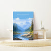 Rocky Mountains Poster, Travel Print of Rocky Mountains, Rockies Art North America, USA, Canada, Travel Gift