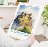 Edinburgh Travel Print, Travel Poster of Edinburgh, Scotland, Edinburgh Gift, Travel Watercolour Gift NQ Media Designs