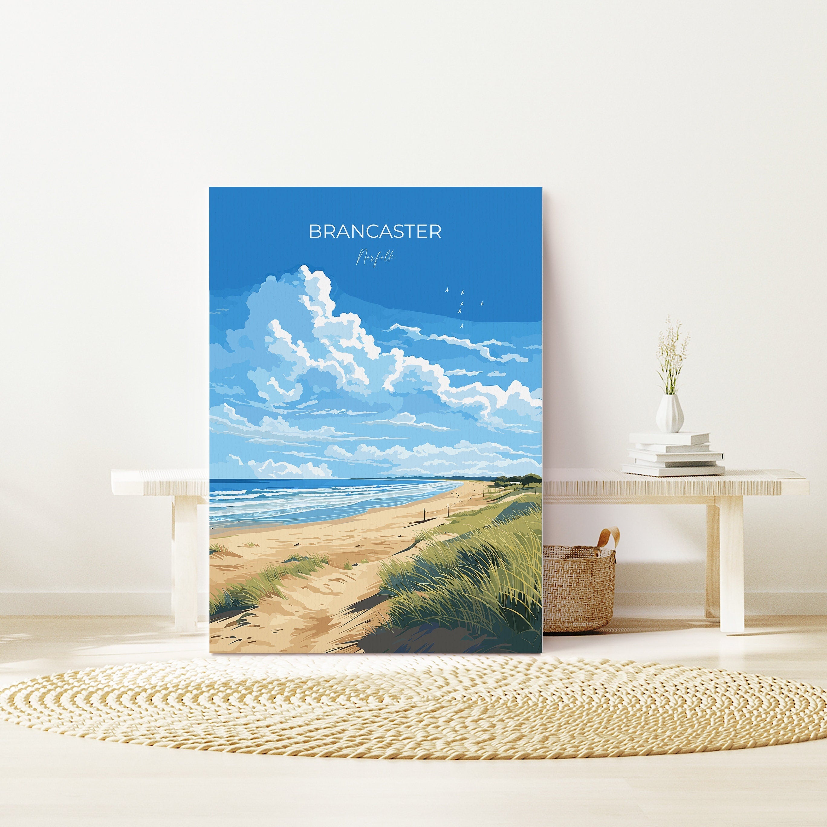Brancaster Beach Poster, Travel Print of Brancaster, Norfolk Gift, England, Norfolk Art, Brancaster Beach Gift, Wall Art Print NQ Media Designs