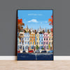 Notting Hill Travel Poster, Travel Print of Notting Hill, London Poster, Notting Hill Gift, Notting Hill Art, London Art UK Travel Gift NQ Media Designs