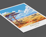 Kenya Travel Print, Travel Poster of Kenya, Kenya Gift, Africa, Africa Art Gift, Wall Art Print NQ Media Designs