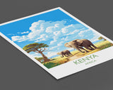 Kenya Travel Poster, Travel Print of Kenya, Kenya Gift, Africa, Africa Art Gift, Wall Art Print NQ Media Designs