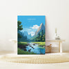 Yosemite Print, Travel Poster of Yosemite, National Park Art, Yosemite National Park Gift, Colorado, USA, Travel Gift