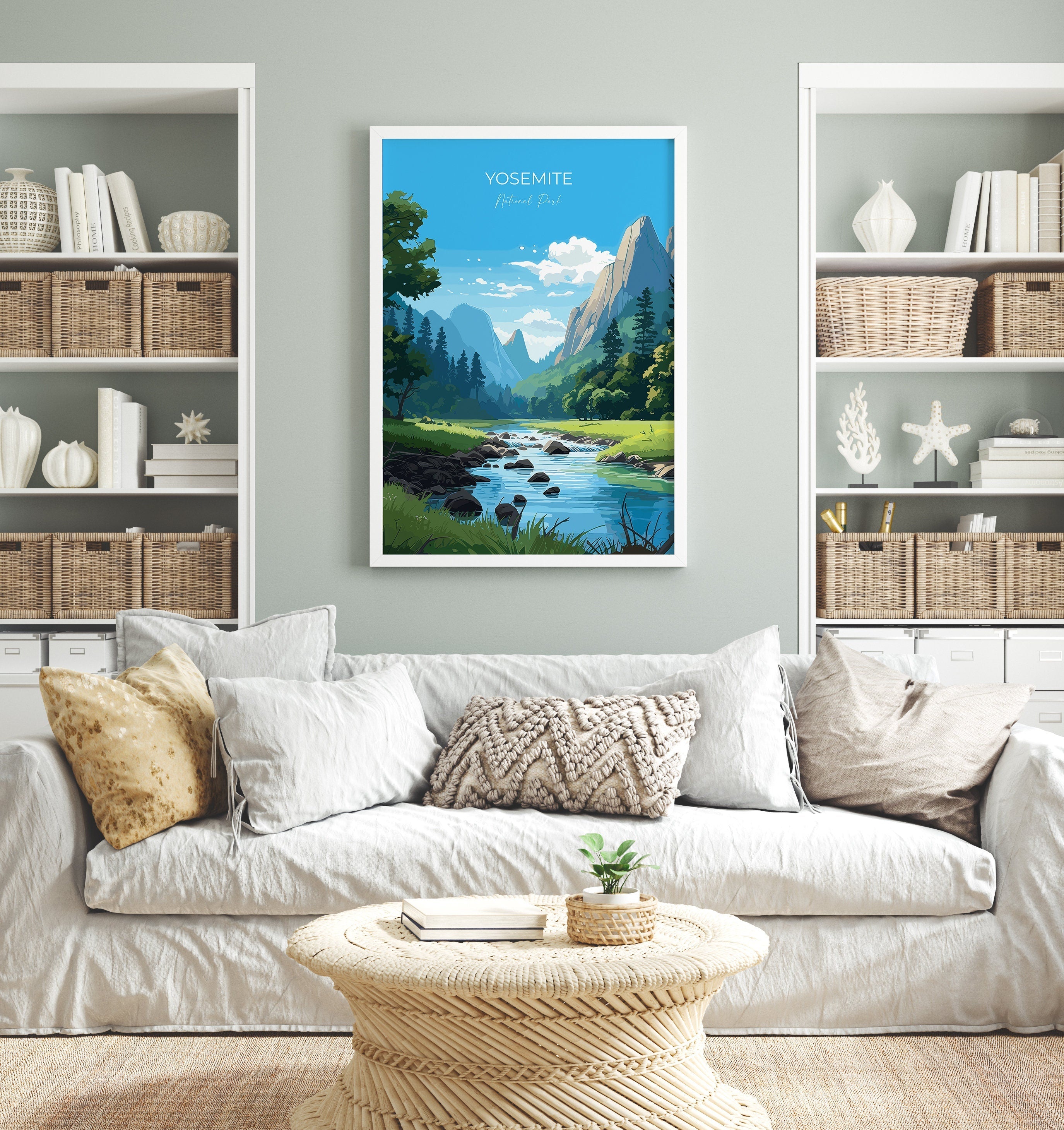 Yosemite Print, Travel Poster of Yosemite, National Park Art, Yosemite National Park Gift, Colorado, USA, Travel Gift NQ Media Designs