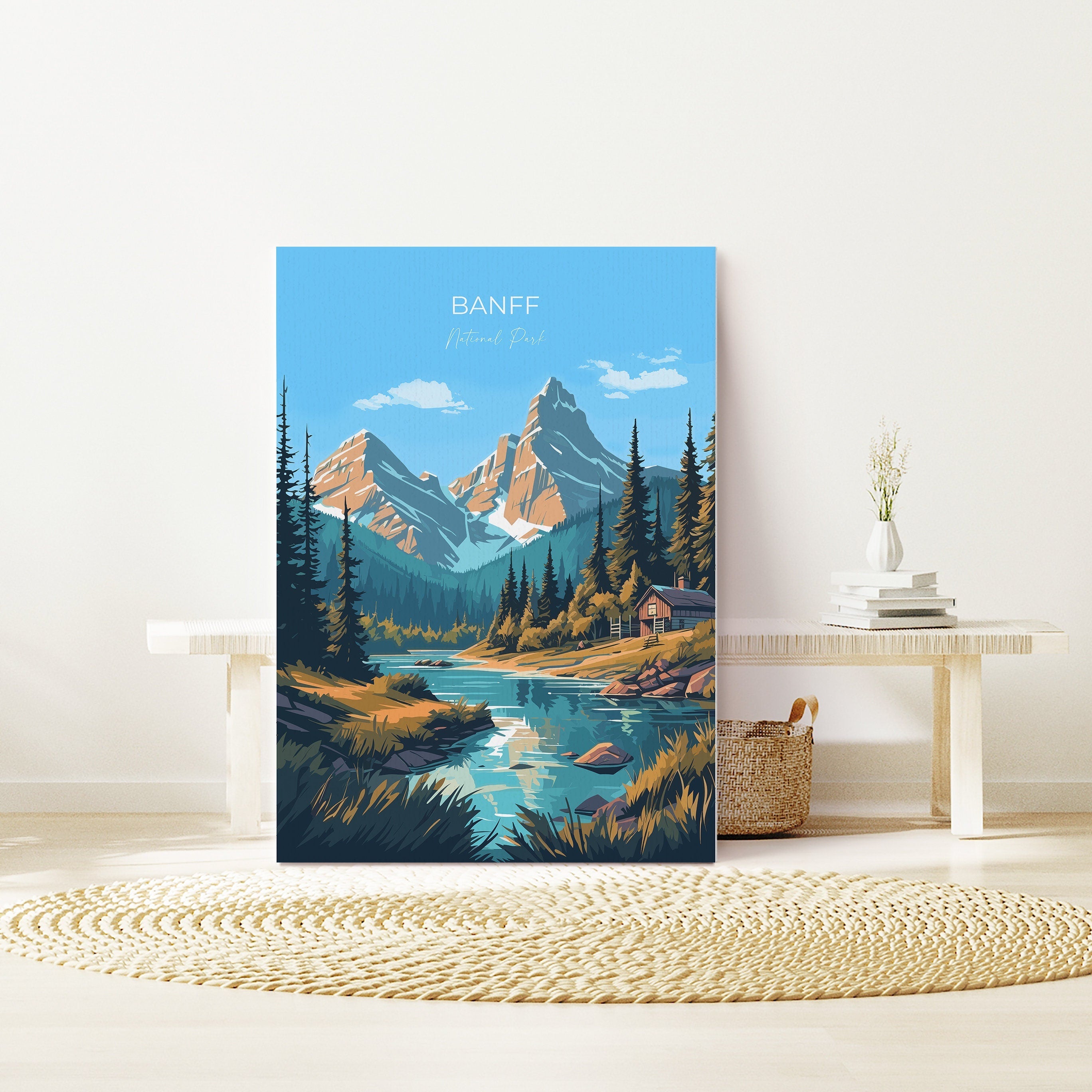 Banff Print, Travel Poster of Banff National Park, Banff National Park Gift, Canada Art, Canada Gift, NQ Media Designs