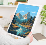 Banff Print, Travel Poster of Banff National Park, Banff National Park Gift, Canada Art, Canada Gift, NQ Media Designs
