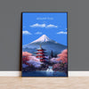 Mount Fuji Print, Travel Poster of Mount Fuji, Japan Art gift, Mount Fuji Art, Travel Gift NQ Media Designs