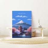 Mount Fuji Print, Travel Poster of Mount Fuji, Japan Art gift, Mount Fuji Art, Travel Gift NQ Media Designs