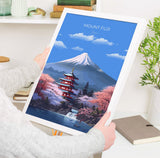 Mount Fuji Print, Travel Poster of Mount Fuji, Japan Art gift, Mount Fuji Art, Travel Gift NQ Media Designs