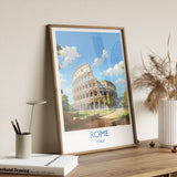 Rome Travel Print, Travel Poster of Rome, Italy Poster, Rome Gift, Rome Art, Italy Art NQ Media Designs