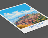 Granada Travel Print, Travel Poster of Granada , Spain Poster, GranadaGift, GranadaArt, Spain Art NQ Media Designs