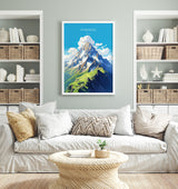 Pyrenees Travel Print, Travel Poster of Pyrenees, Pyrenees Gift, Mountain Art, Pyrenees Gift, Wall Art Print NQ Media Designs