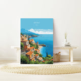 Sicily Travel Poster, Travel Print of Sicily , Italy Poster, Sicily Gift, Sicily Art, Italy Art NQ Media Designs