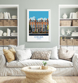 Chelsea Travel Poster, Travel Print of Chelsea, London Poster, Chelsea Gift, Chelsea Art, London Art UK Travel Gift NQ Media Designs