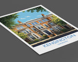 Kensington Travel Poster, Travel Print of Kensington, London Poster, Kensington Gift, Kensington Art, London Art UK Travel Gift NQ Media Designs