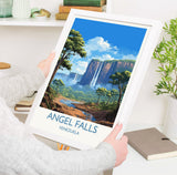 Angel Falls Print, Travel Poster of Angel Falls, Venezuela Art, Angel Falls Art Gift, South America Gift, Travel Gift NQ Media Designs