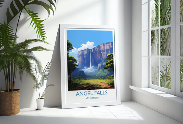 Angel Falls Poster, Travel Print of Angel Falls, Venezuela Art, Angel Falls Art Gift, South America Gift, Travel Gift