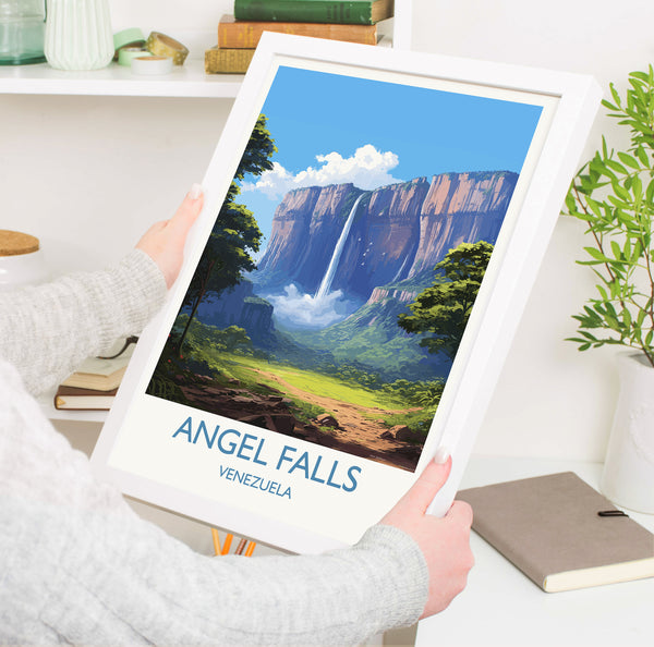 Angel Falls Poster, Travel Print of Angel Falls, Venezuela Art, Angel Falls Art Gift, South America Gift, Travel Gift