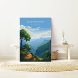 Blue Mountains Print, Travel Poster of Blue Mountains, New South Wales, Blue Mountains Gift, Australia Art Gift NQ Media Designs