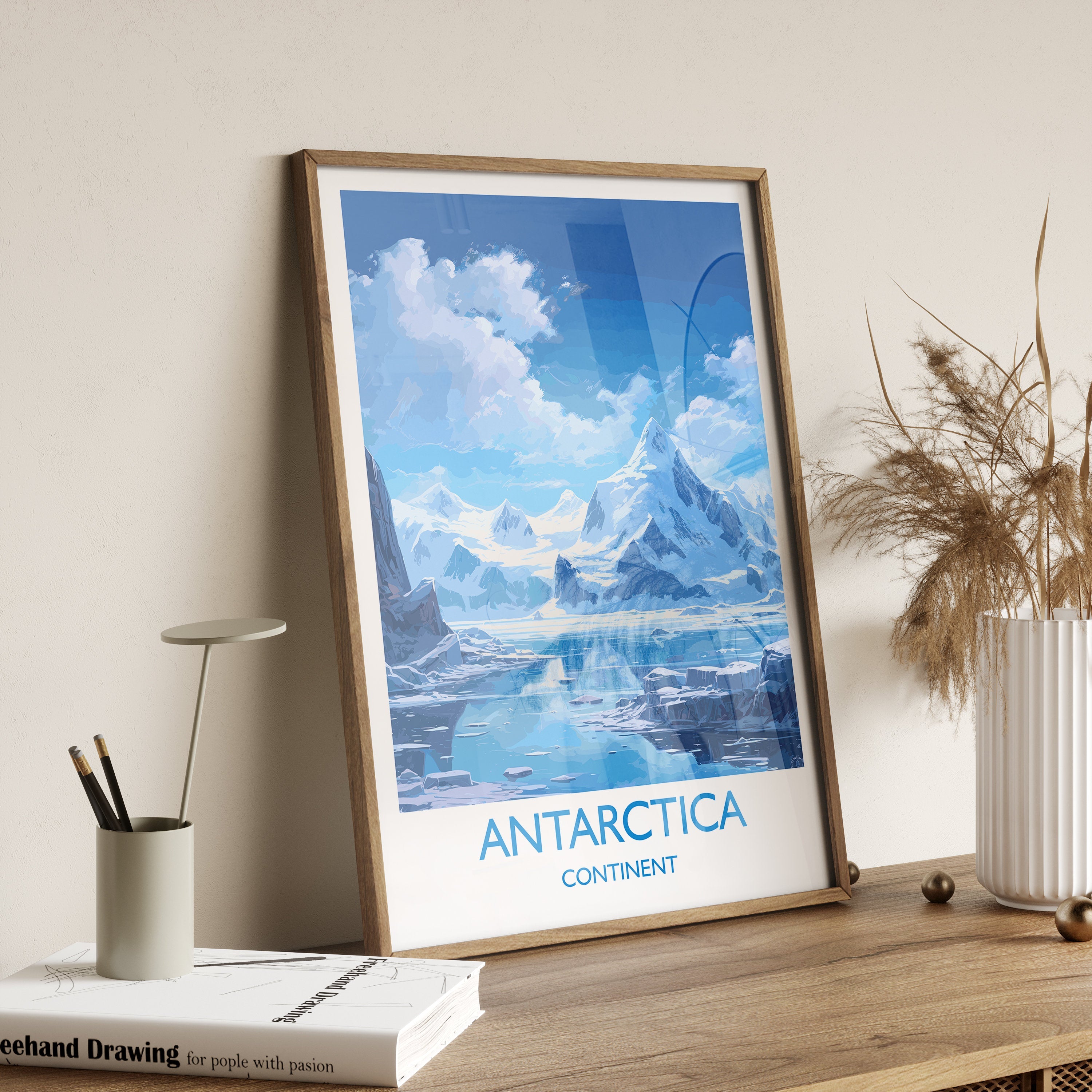 Antarctica Travel Print, Travel Poster of Antarctica, Antarctica Gift, Antarctica Art Gift,Wall Art Print NQ Media Designs