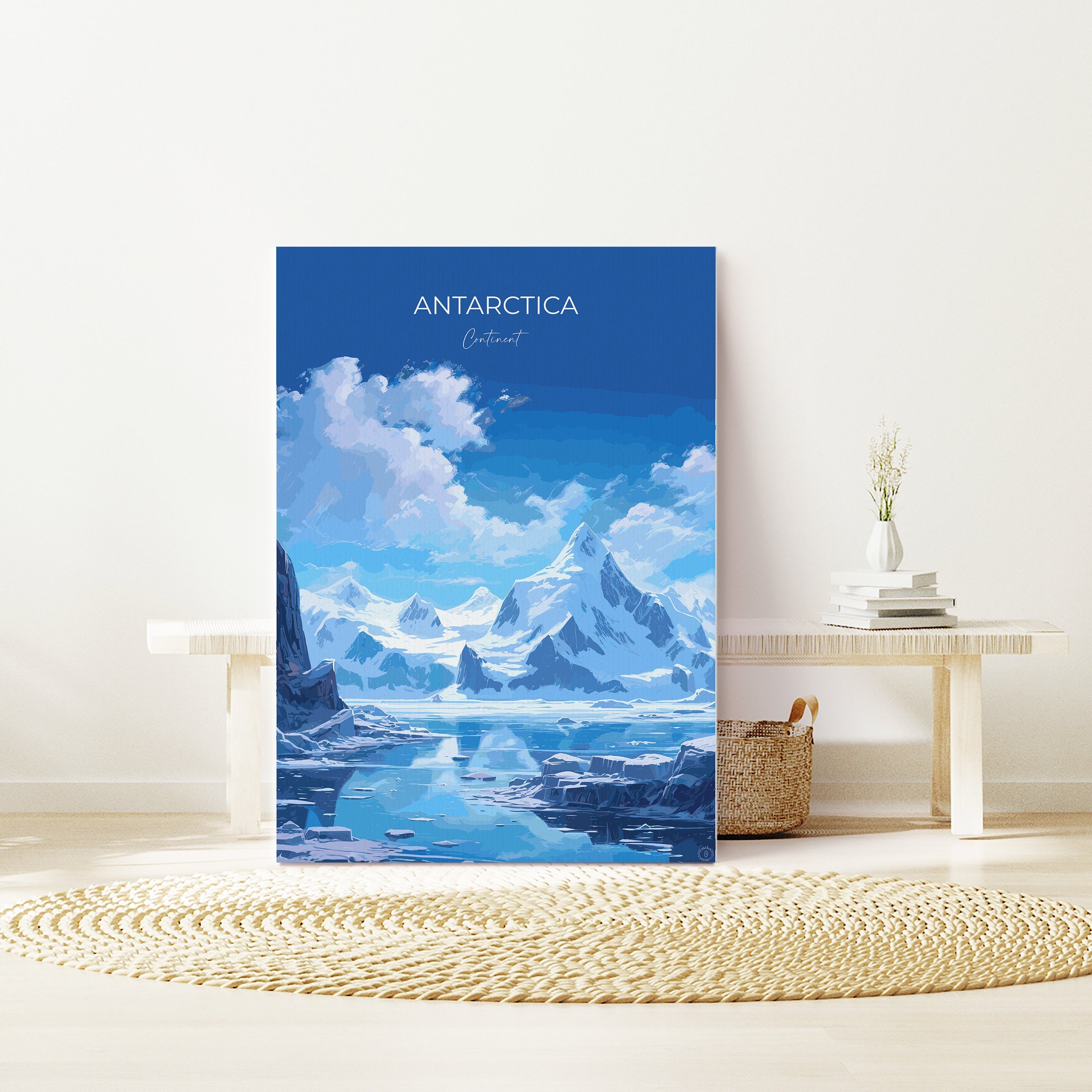 Antarctica Travel Print, Travel Poster of Antarctica, Antarctica Gift, Antarctica Art Gift, Wall Art Print NQ Media Designs